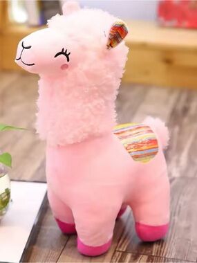 Pink Alpaca Plush 9.8” Kawaii Stuffed Toy